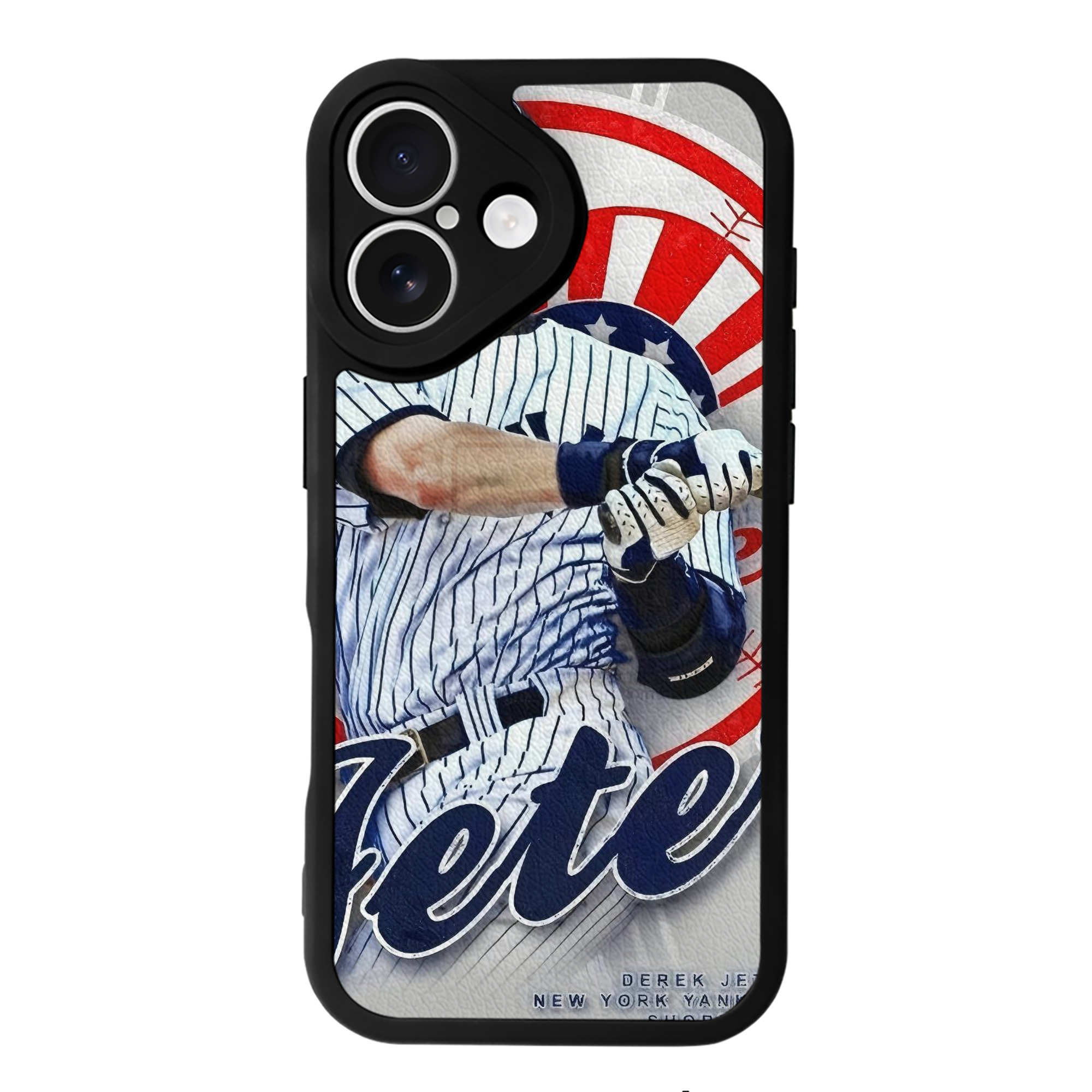 Derek Jeter 62 IPhone 16 Silicone Leather Case – UV Print, Lambskin Texture – Perfect Fit, Wireless Charging Compatible, Scratch Resistant, Precise Cutouts – Stylish Protection For IPhone 16